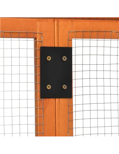 PawHut Large Chicken Run, Wooden Chicken coop, with Combinable Design - Wood Effect