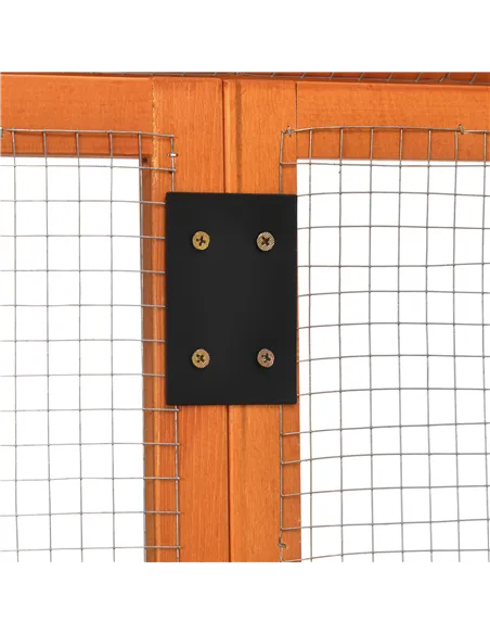 PawHut Large Chicken Run, Wooden Chicken coop, with Combinable Design - Wood Effect