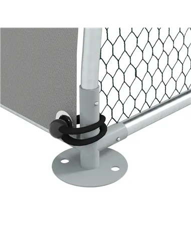 PawHut Galvanised Outdoor Chicken Coop with Cover, for 4-6 Chickens, Hens, Ducks, Rabbits, 3 x 1.9 x 2.2m - Silver Tone