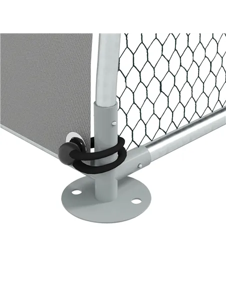 PawHut Galvanised Outdoor Chicken Coop with Cover, for 4-6 Chickens, Hens, Ducks, Rabbits, 3 x 1.9 x 2.2m - Silver Tone