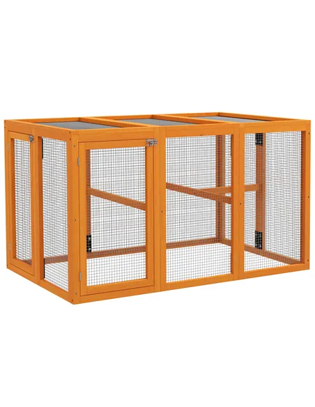 PawHut Wooden Chicken Coop with Combinable Design, for 1-3 Chickens