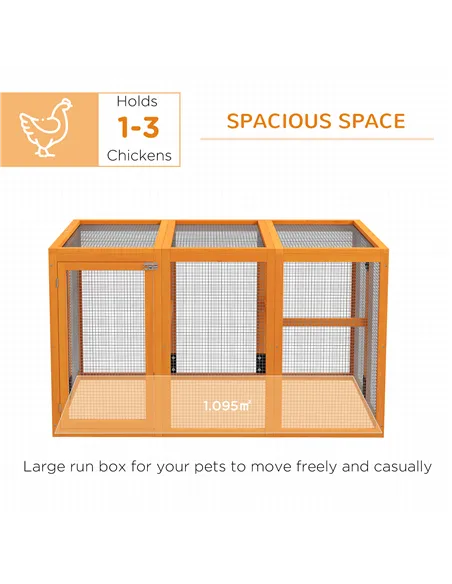 PawHut Wooden Chicken Coop with Combinable Design, for 1-3 Chickens