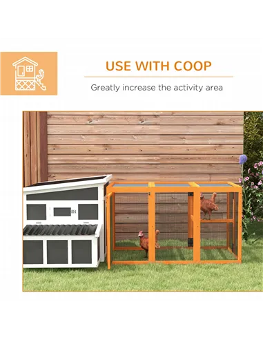 PawHut Wooden Chicken Coop with Combinable Design, for 1-3 Chickens