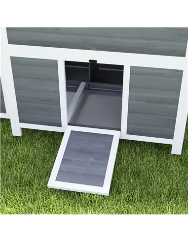 PawHut Wooden Chicken Coop with Nesting Box, Slide-Out Tray, Perches, for 4-6 Chickens, 100 x 86 x 100cm