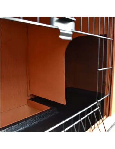 PawHut Rabbit Hutch Outdoor Guinea Pig Hutch 2-Tier Bunny Cage with No-Leak Tray 100.5 x 55 x 101 cm