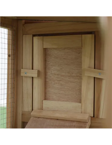 PawHut Large Rabbit Hutch Outdoor Wooden Guinea Pig Hutch with Run, 2 Storey Bunny House 210 x 45.5 x 84.5 cm