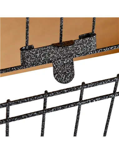 PawHut Guinea Pig Hutch Rabbit Hutch Wood-metal Elevated Pet House Bunny Cage with No-Leak Tray Ramp Openable Roof Outdoor 89.5 