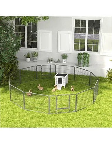 PawHut Wooden Rabbit Hutch Outdoor, Guinea Pig Hutch, Rabbit Hideaway, Cat House, Bunny Cage Small Animal House 51 x 42 x 43 cm,