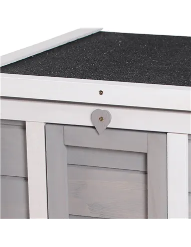 PawHut Wooden Rabbit Hutch Outdoor, Guinea Pig Hutch, Rabbit Hideaway, Cat House, Bunny Cage Small Animal House 51 x 42 x 43 cm,