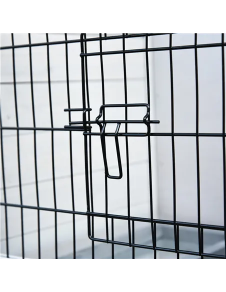 PawHut 2-Tier Wooden Rabbit Hutch Guinea Pig House Bunny Cage Backyard w/ Openable Roof Small Animal House for Outdoor Grey, 108