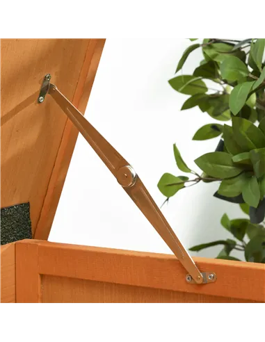 PawHut Rabbit Hutch Outdoor Guinea Pig Hutch Bunny Cage Shelter Outdoor, 90 x 45 x 65cm