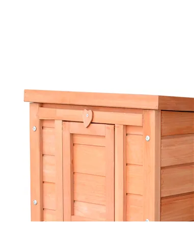 PawHut Wooden Rabbit Hutch Outdoor, Guinea Pig Hutch, Rabbit Hideaway, Cat House, Bunny Cage Small Animal House 51 x 42 x 43 cm,