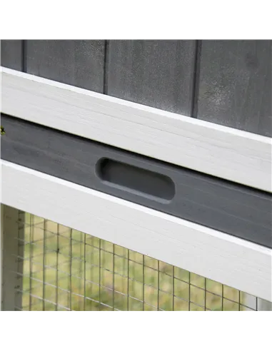 PawHut Rabbit Hutch Outdoor, 2-Tier Guinea Pig Hutch, Wooden Small Animal House with Rabbit Run Box, Slide-out Tray, Ramp, 175.8