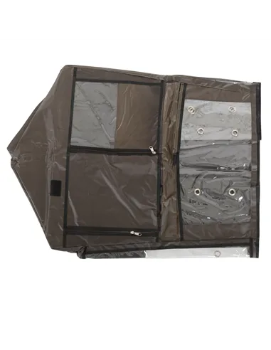 PawHut Rabbit Hutch Cover, Water-Resistant Pets Cage Protector, Breathable Guinea Pig Cage Cover - Brown