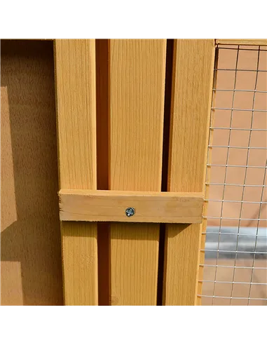 PawHut Rabbit Hutch Outdoor Guinea Pig Hutch House Small Animal Bunny Cage w/ Openable Roof, 115 x 44 x 65 cm