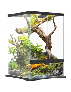 PawHut 40L Vivarium for Lizards, Frogs, Snakes, Turtles, Tortoises w/ Anti-Escape Design, Ventilation