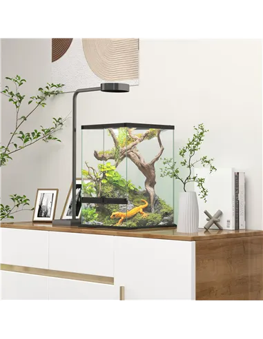PawHut 40L Vivarium for Lizards, Frogs, Snakes, Turtles, Tortoises w/ Anti-Escape Design, Ventilation