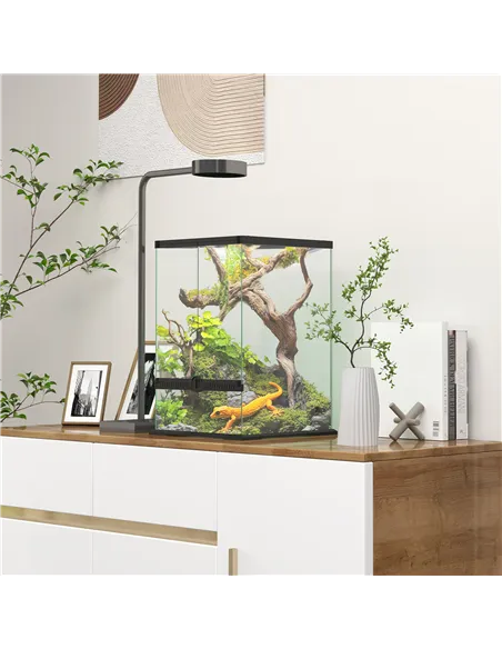 PawHut 40L Vivarium for Lizards, Frogs, Snakes, Turtles, Tortoises w/ Anti-Escape Design, Ventilation