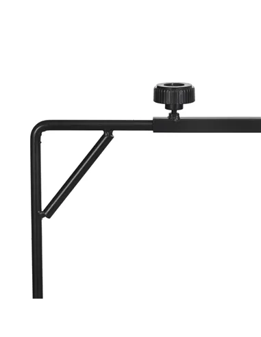 PawHut 86-129Hcm Adjustable Height and Length Reptile Lamp Stand Holder with Hook Hanging, Base - Black