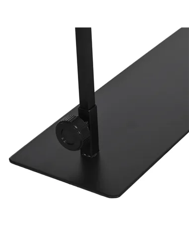 PawHut 86-129Hcm Adjustable Height and Length Reptile Lamp Stand Holder with Hook Hanging, Base - Black