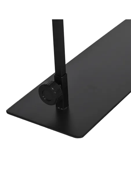 PawHut 86-129Hcm Adjustable Height and Length Reptile Lamp Stand Holder with Hook Hanging, Base - Black