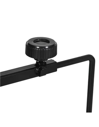 PawHut Adjustable Height and Length Reptile Lamp Stand Holder with Hook Hanging, Base - Black