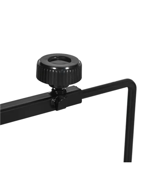 PawHut Adjustable Height and Length Reptile Lamp Stand Holder with Hook Hanging, Base - Black