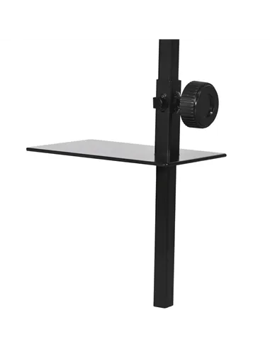 PawHut Adjustable Height and Length Reptile Lamp Stand Holder with Hook Hanging, Base - Black