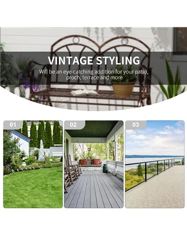 Outdoor Iron Rocking Chair-Bronze Red