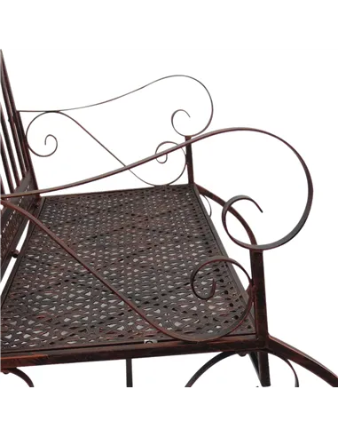 Outdoor Iron Rocking Chair-Bronze Red