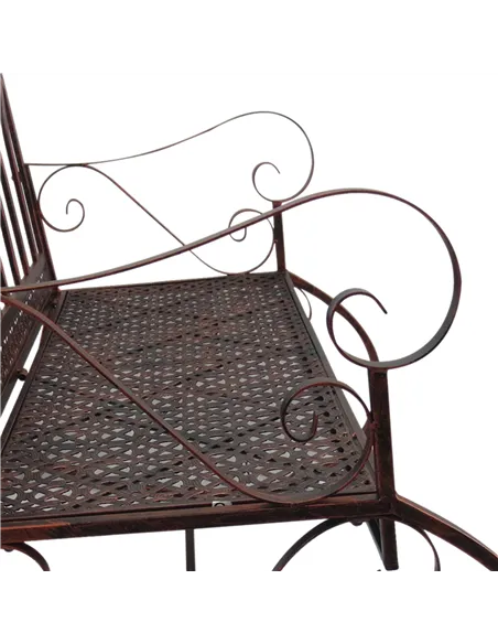 Outdoor Iron Rocking Chair-Bronze Red