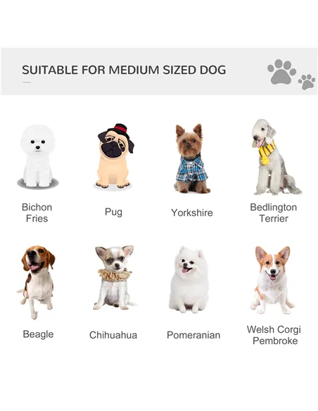 Pawhut Bicycle Pet Trailer in Steel Frame-Red/Black