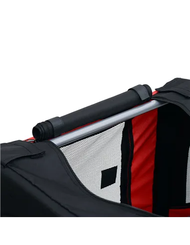 Pawhut Bicycle Pet Trailer in Steel Frame-Red/Black