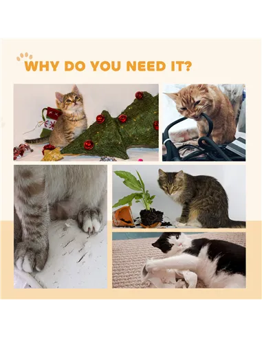 PawHut Cat Wheel with Brake, Scratching Pads - Walnut Brown