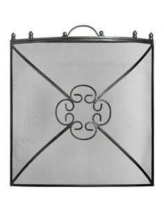 Hill Interiors Mesh Fireguard in Antique Pewter Effect Finish 11425