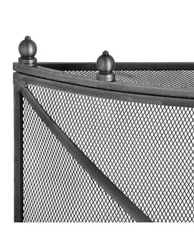 Hill Interiors Mesh Fireguard in Antique Pewter Effect Finish 11425