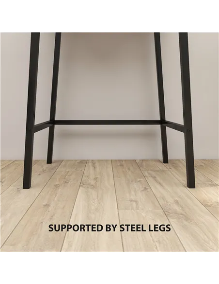 HOMCOM Vanity Desk with Flip-Up Mirror, Industrial Dressing Table with 16 Small Compartments for Bedroom, Natural Wood Effect