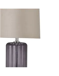 Hill Interiors Alberta Metallic Glass Lamp With Velvet Shade 22071 2