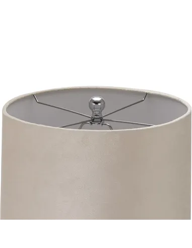 Hill Interiors Alberta Metallic Glass Lamp With Velvet Shade 22071