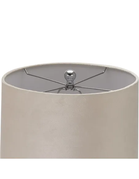 Hill Interiors Alberta Metallic Glass Lamp With Velvet Shade 22071