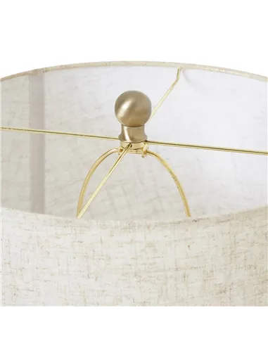 Hill Interiors White Wash Wicker Table Lamp With Linen Shade 23724