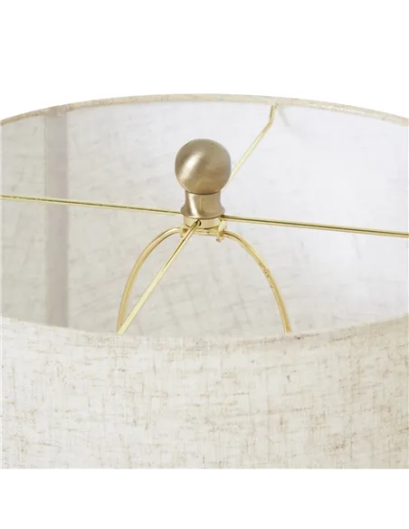 Hill Interiors White Wash Wicker Table Lamp With Linen Shade 23724