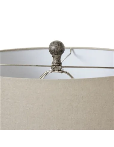 Hill Interiors Ochre Carved Textured Table Lamp With Linen Shade 23728