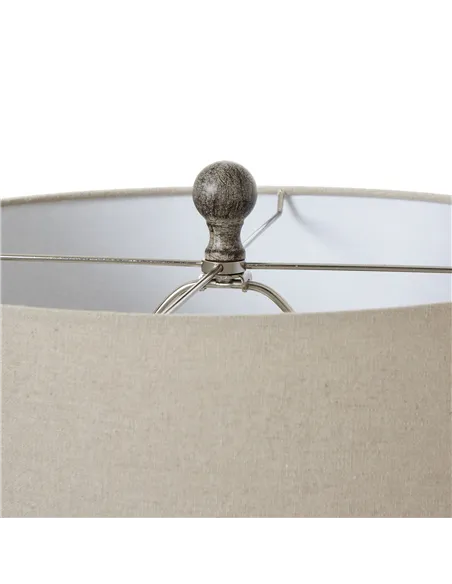 Hill Interiors Ochre Carved Textured Table Lamp With Linen Shade 23728