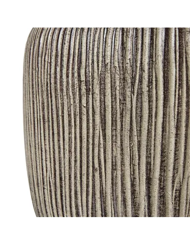 Hill Interiors Ochre Carved Textured Table Lamp With Linen Shade 23728