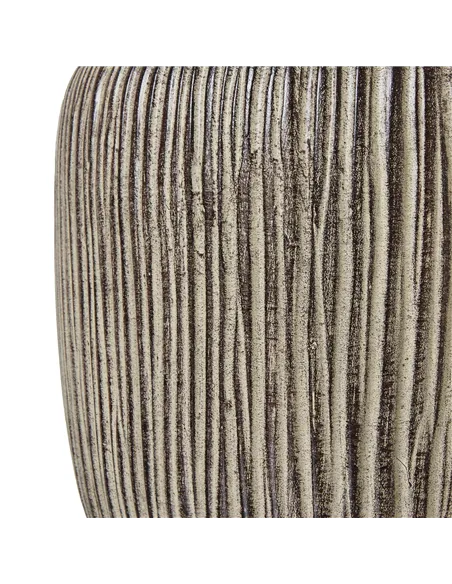 Hill Interiors Ochre Carved Textured Table Lamp With Linen Shade 23728