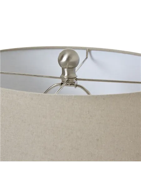Hill Interiors White Ceramic Ginger Jar Lamp With Linen Shade 23729