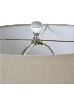 Hill Interiors Grey Shadows Table Lamp With Linen Shade 23733 2