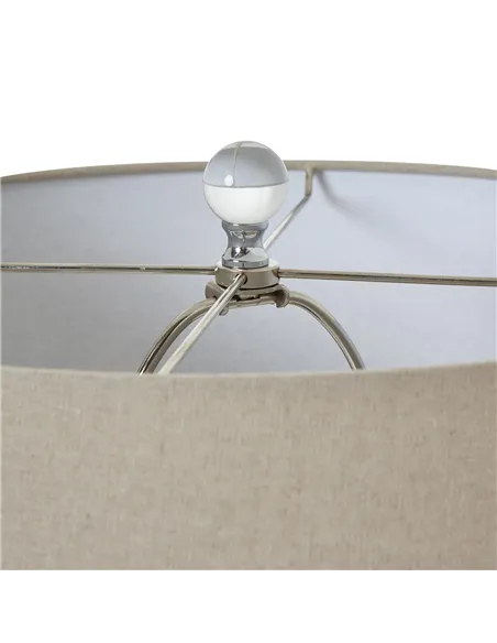 Hill Interiors Grey Shadows Table Lamp With Linen Shade 23733