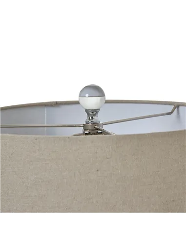 Hill Interiors Grey Glass Table Lamp With Linen Shade 23734